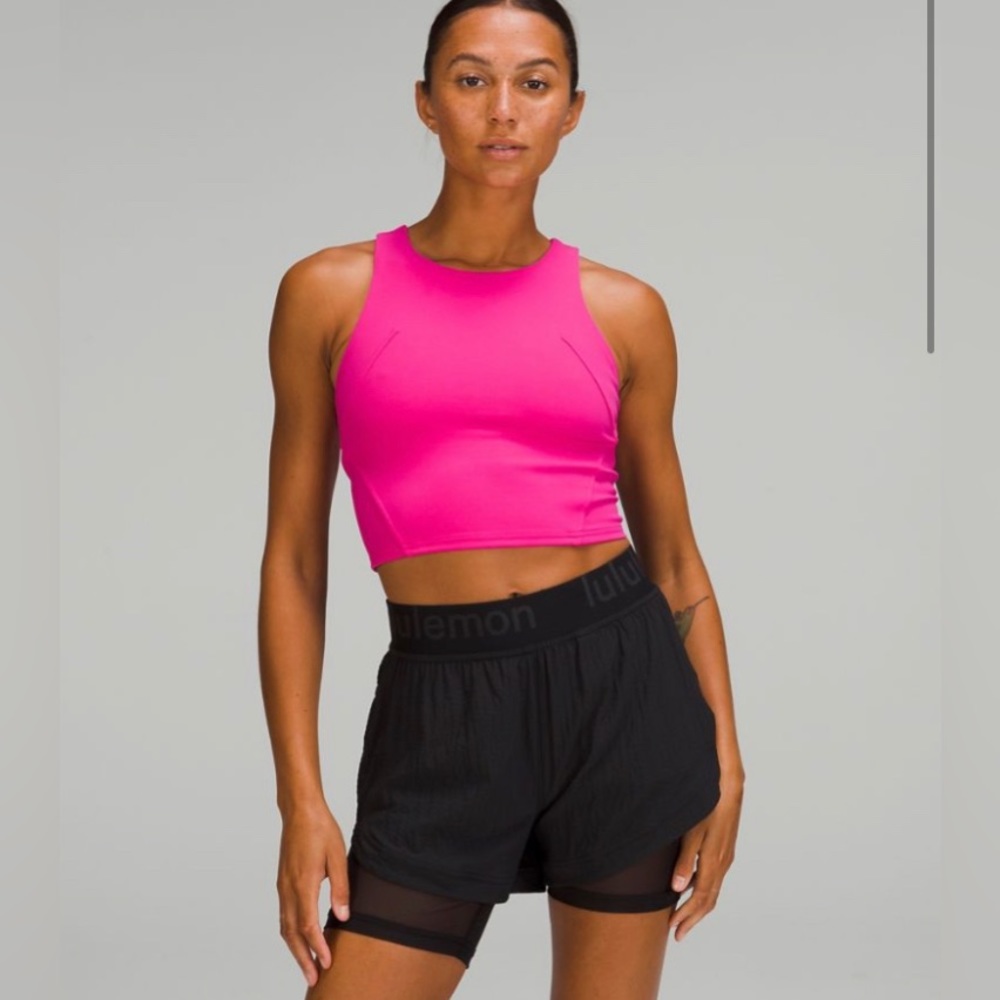 Lululemon Sonic Pink Wunder Train Raceback Tank Top-Size 8